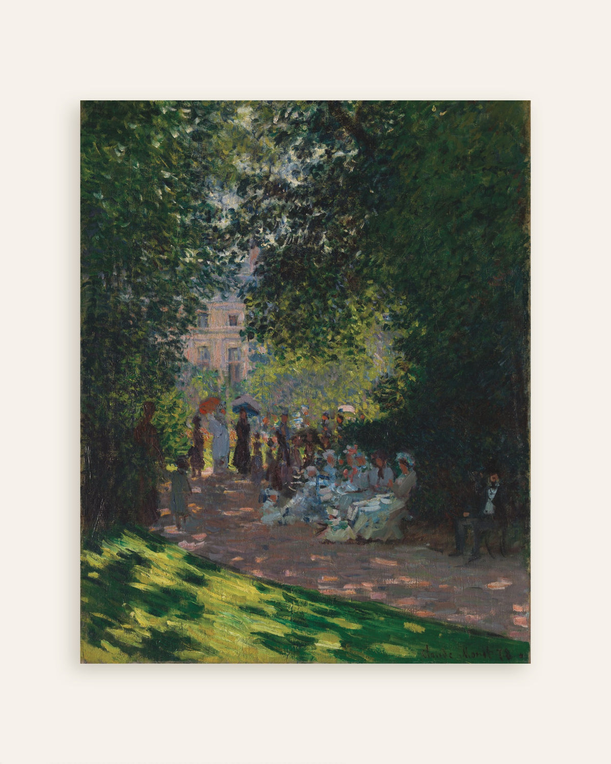 Plakat Parc Monceau (1878) av Claude Monet, miniatyr
