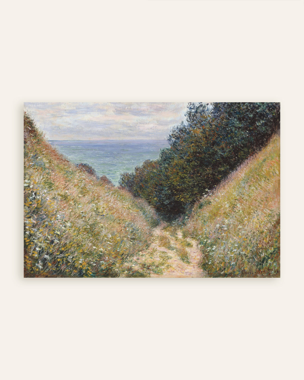 Poster of The Path at La Cavée, Pourville (1882) by Claude Monet, thumbnail