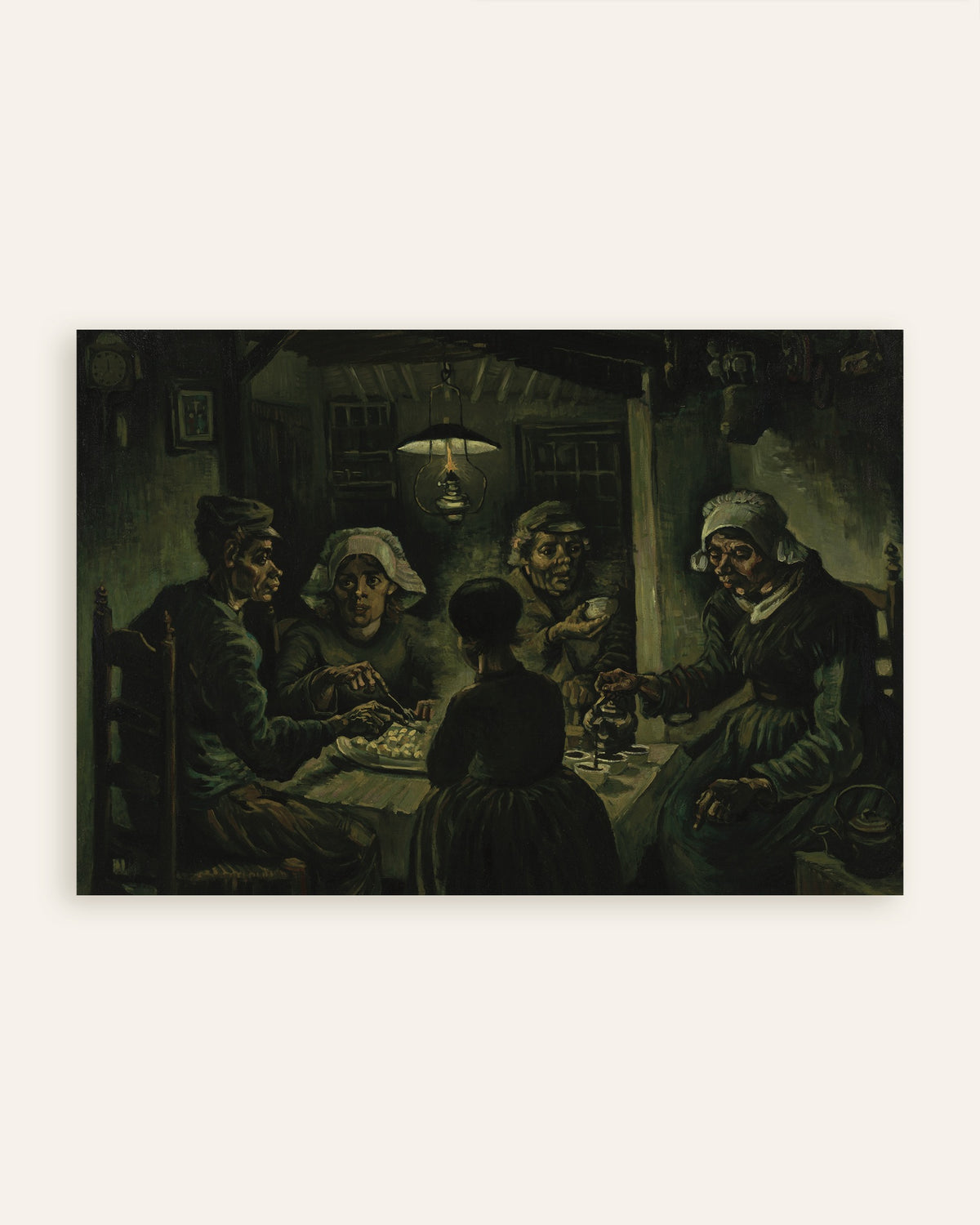 Poster med Potetspiserne (1885) av Vincent van Gogh, miniatyrbilde