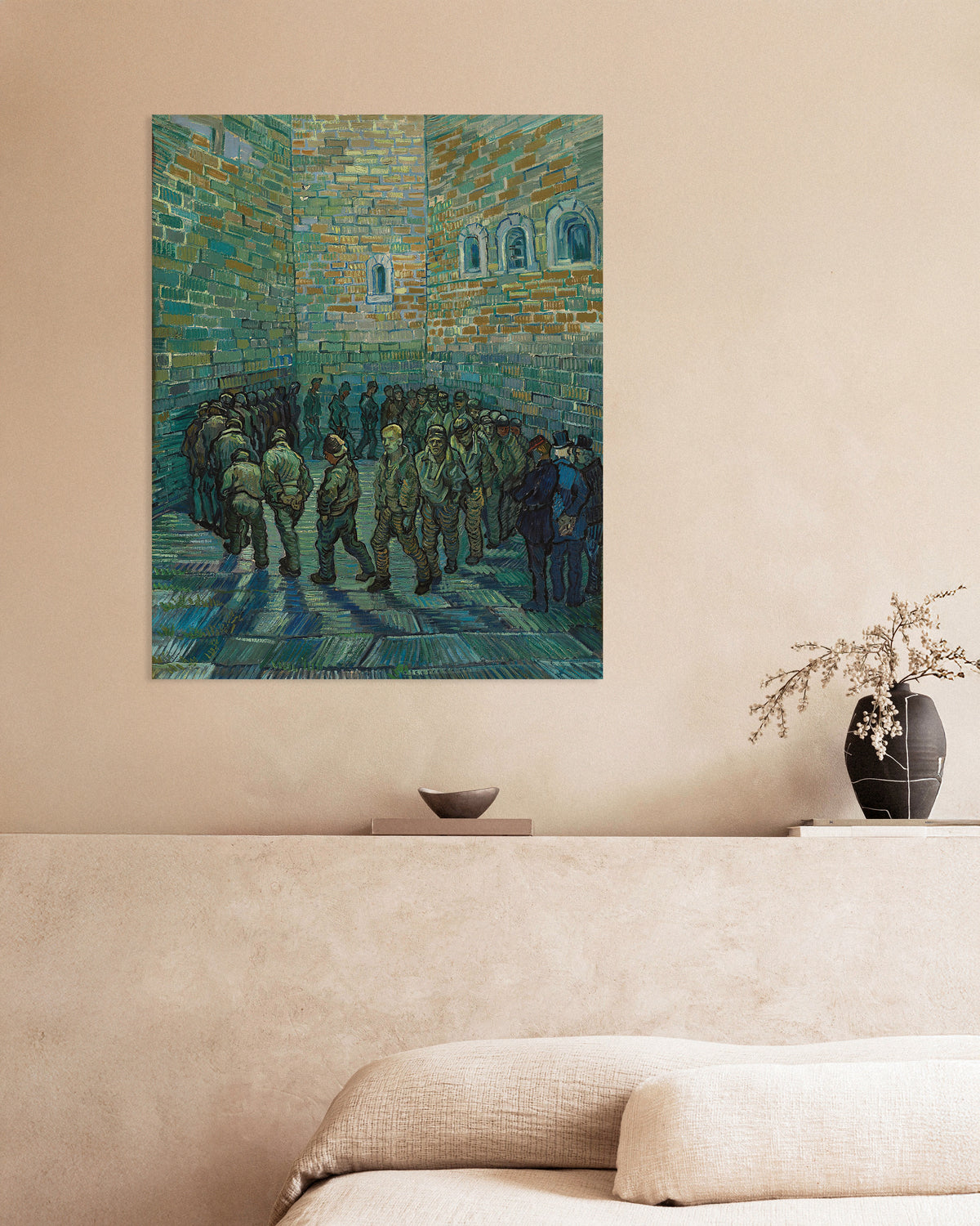 Poster av Fengselsgården, etter Doré (1890) av Vincent van Gogh