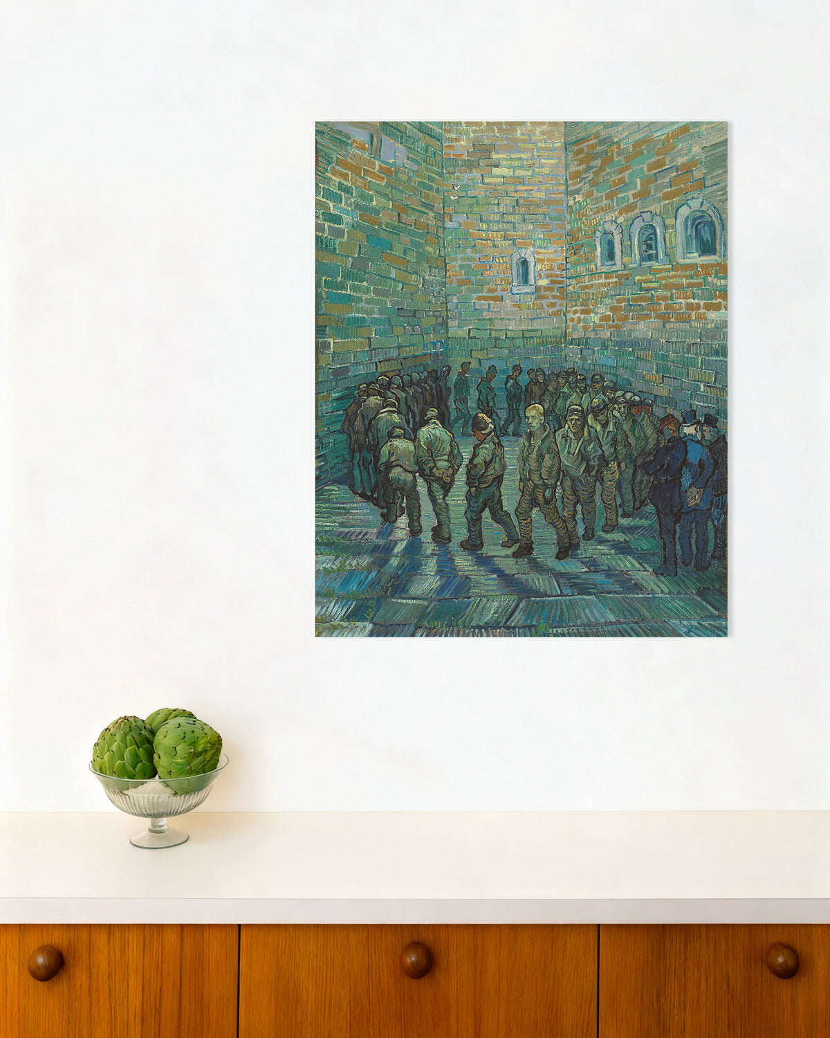 Poster av Fengselsgården, etter Doré (1890) av Vincent van Gogh