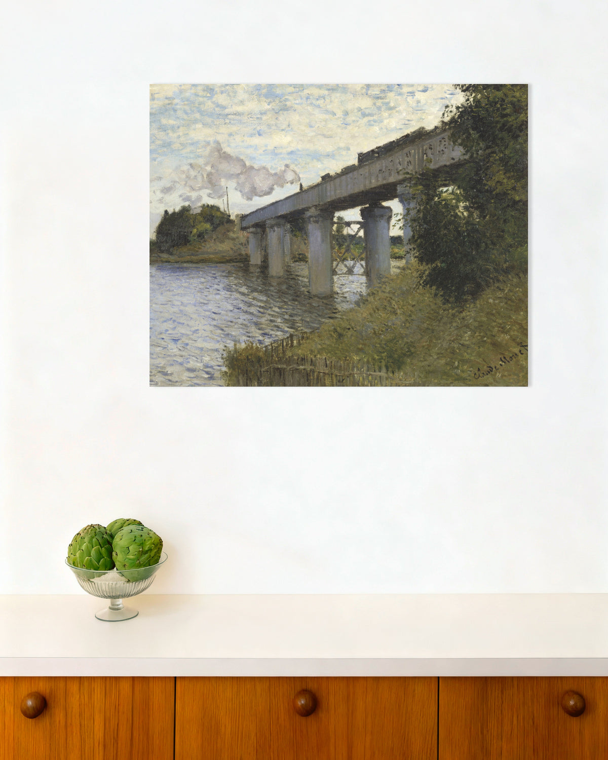 Plakat Jernbanebroen ved Argenteuil (1873–1874) av Claude Monet