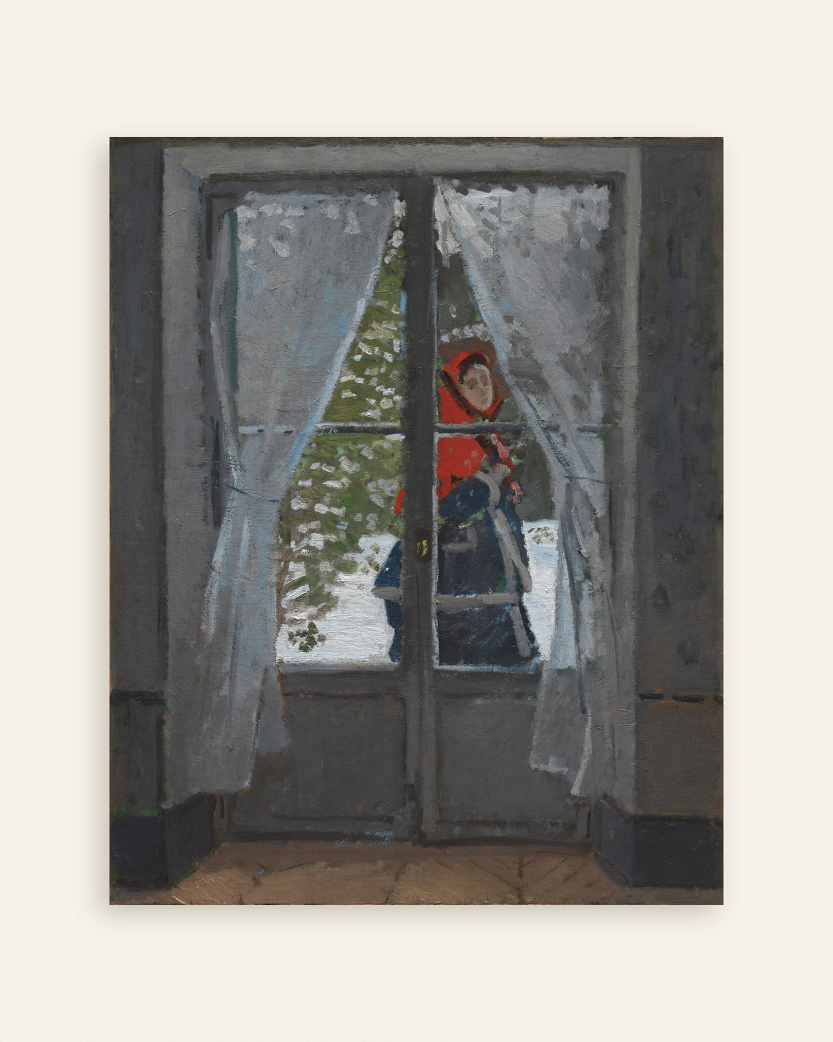 Poster of The Red Kerchief (c. 1868–1873) by Claude Monet, thumbnail