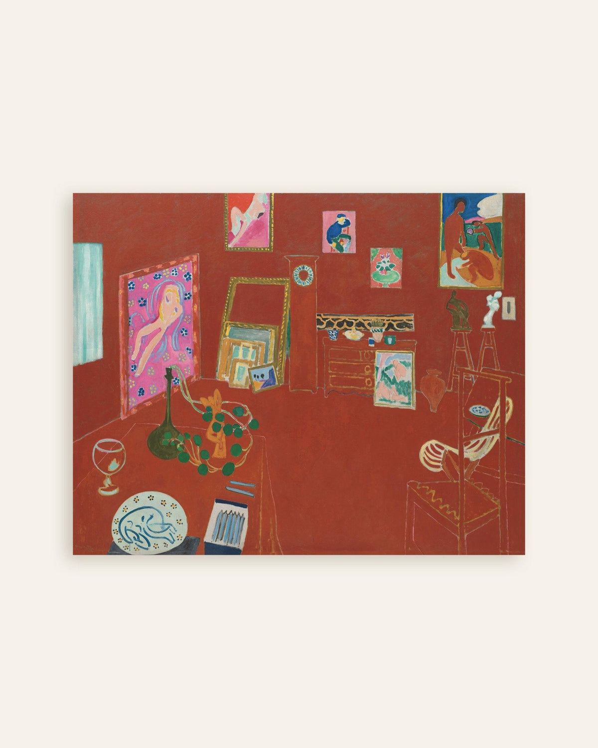 Det røde atelieret (1911) av Henri Matisse, poster, miniatyr