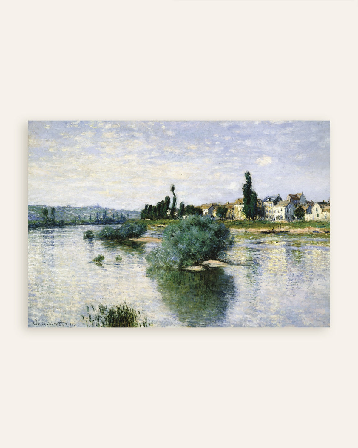 Plakat Seinen ved Lavacourt (1880) av Claude Monet, miniatyr