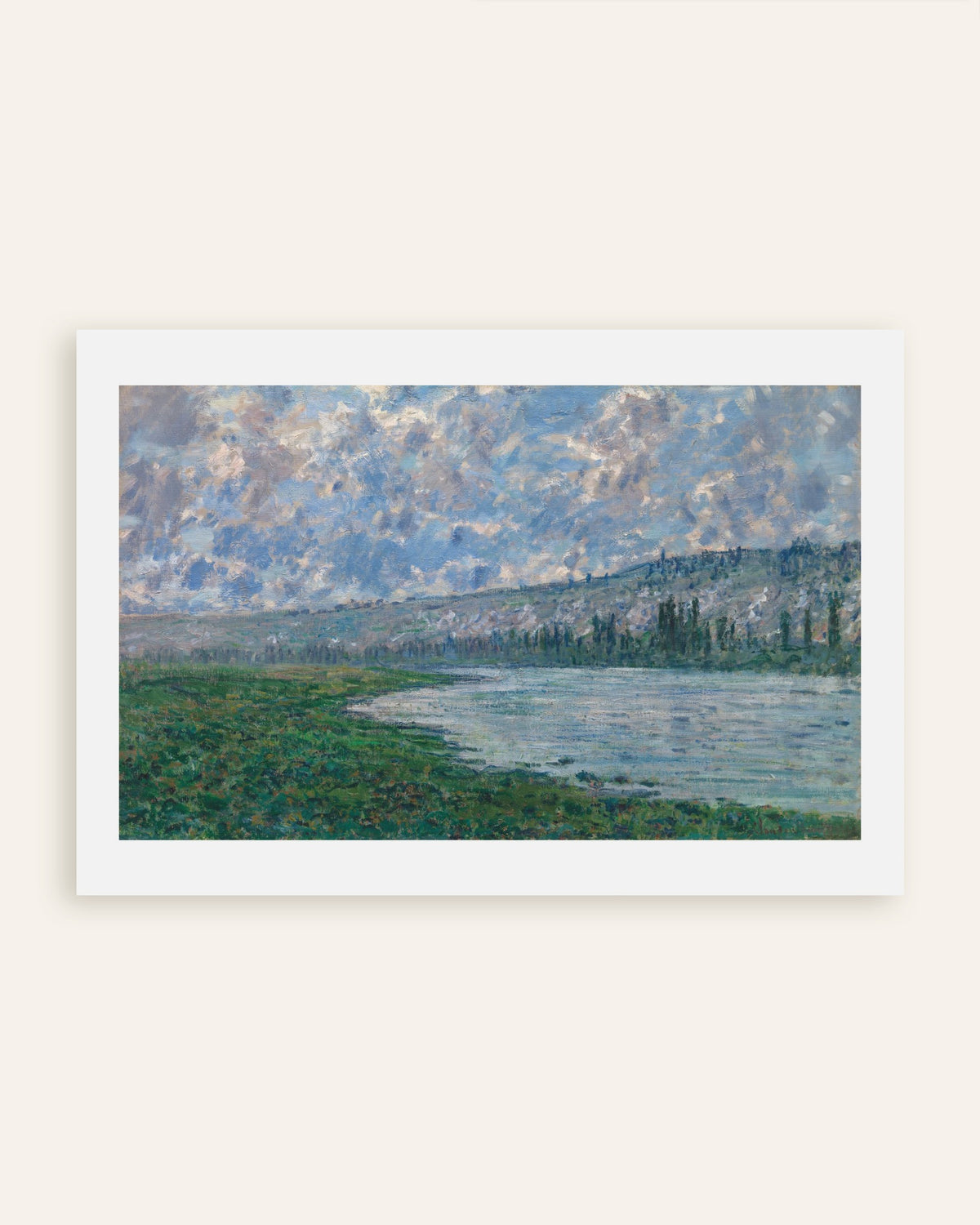 Poster of The Seine at Vétheuil (1880) by Claude Monet, thumbnail