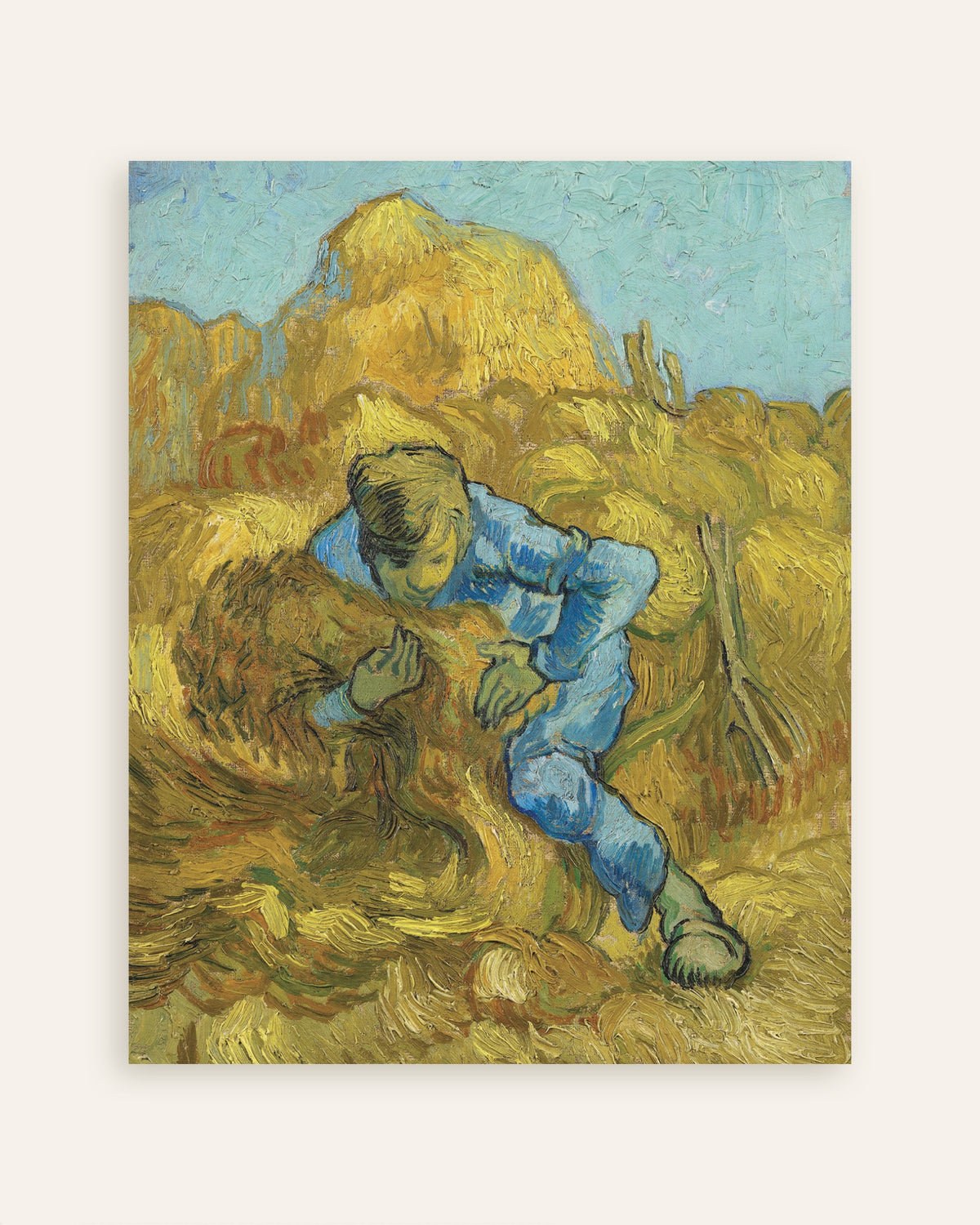 Poster of The Sheaf-Binder, after Millet (1889) by Vincent van Gogh, thumbnail