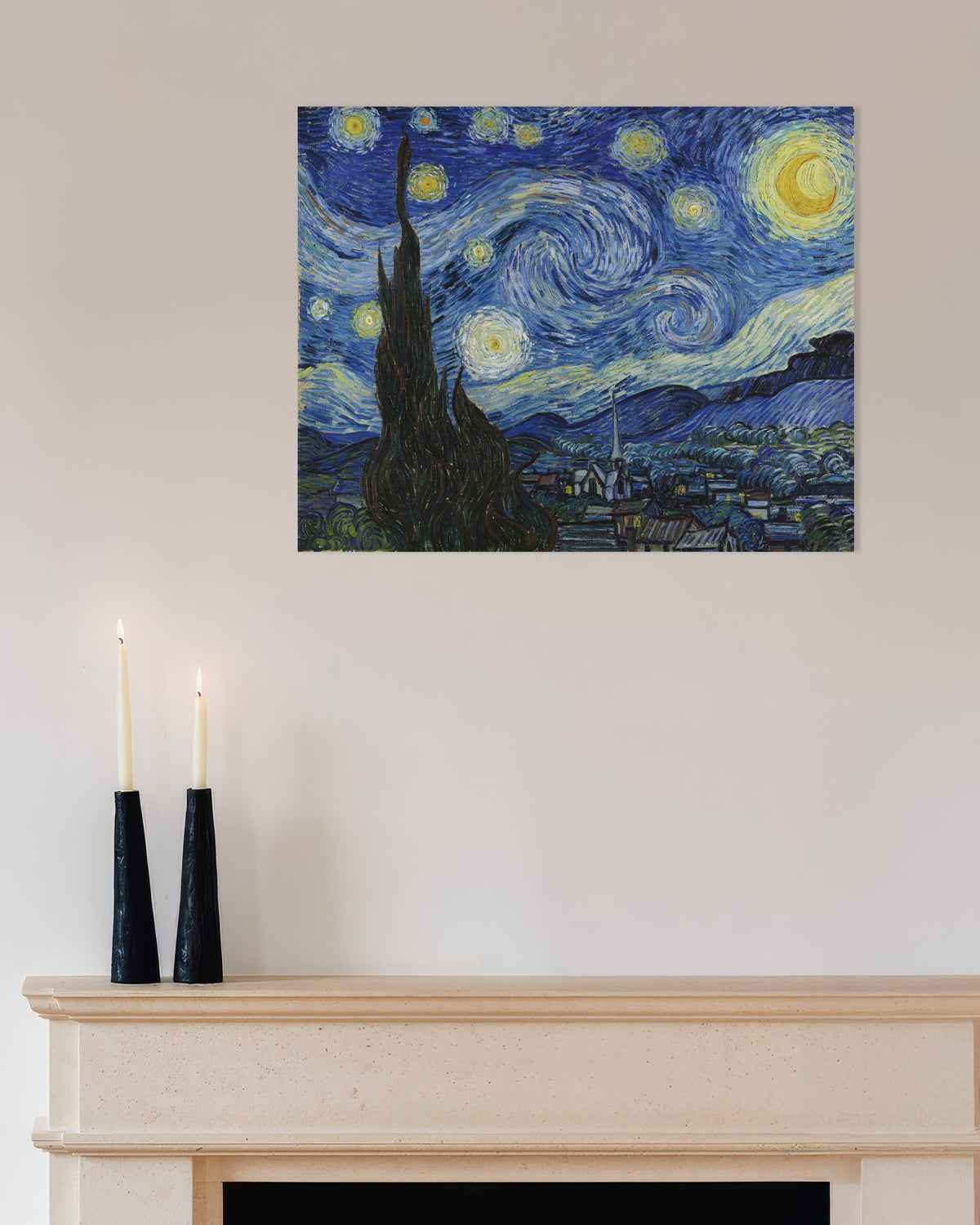 Poster med Stjernenatt (1889) av Vincent van Gogh