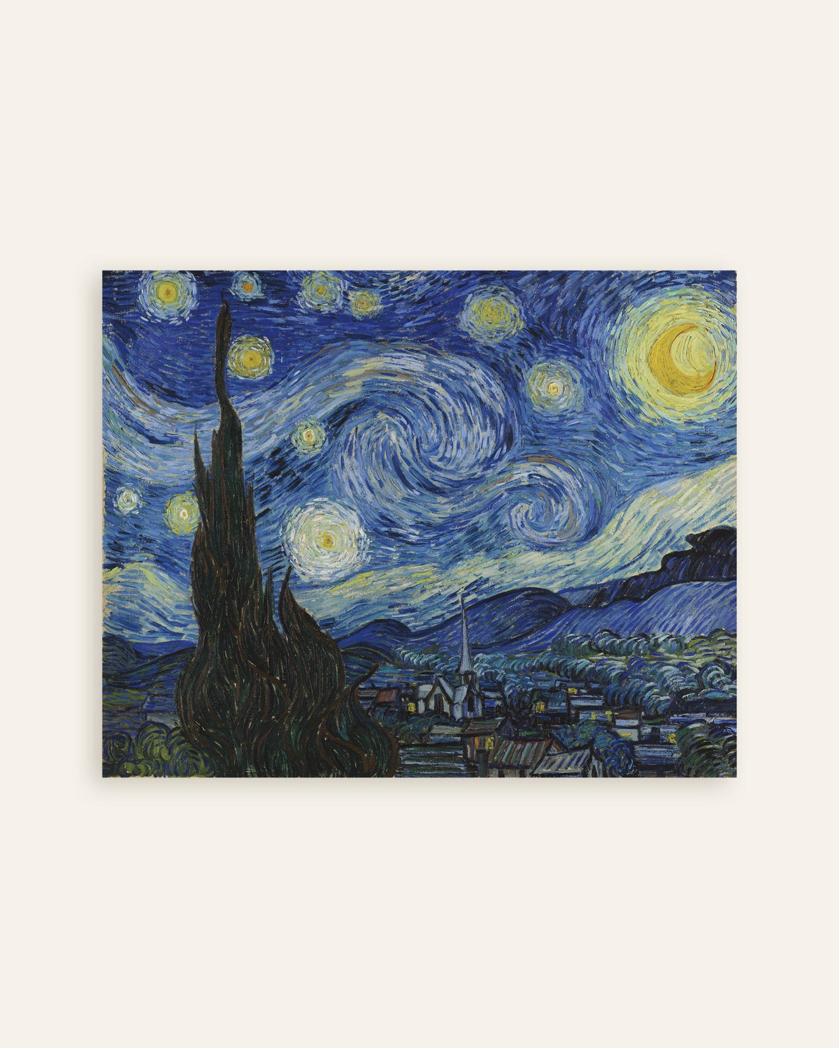Poster med Stjernenatt (1889) av Vincent van Gogh, miniatyrbilde