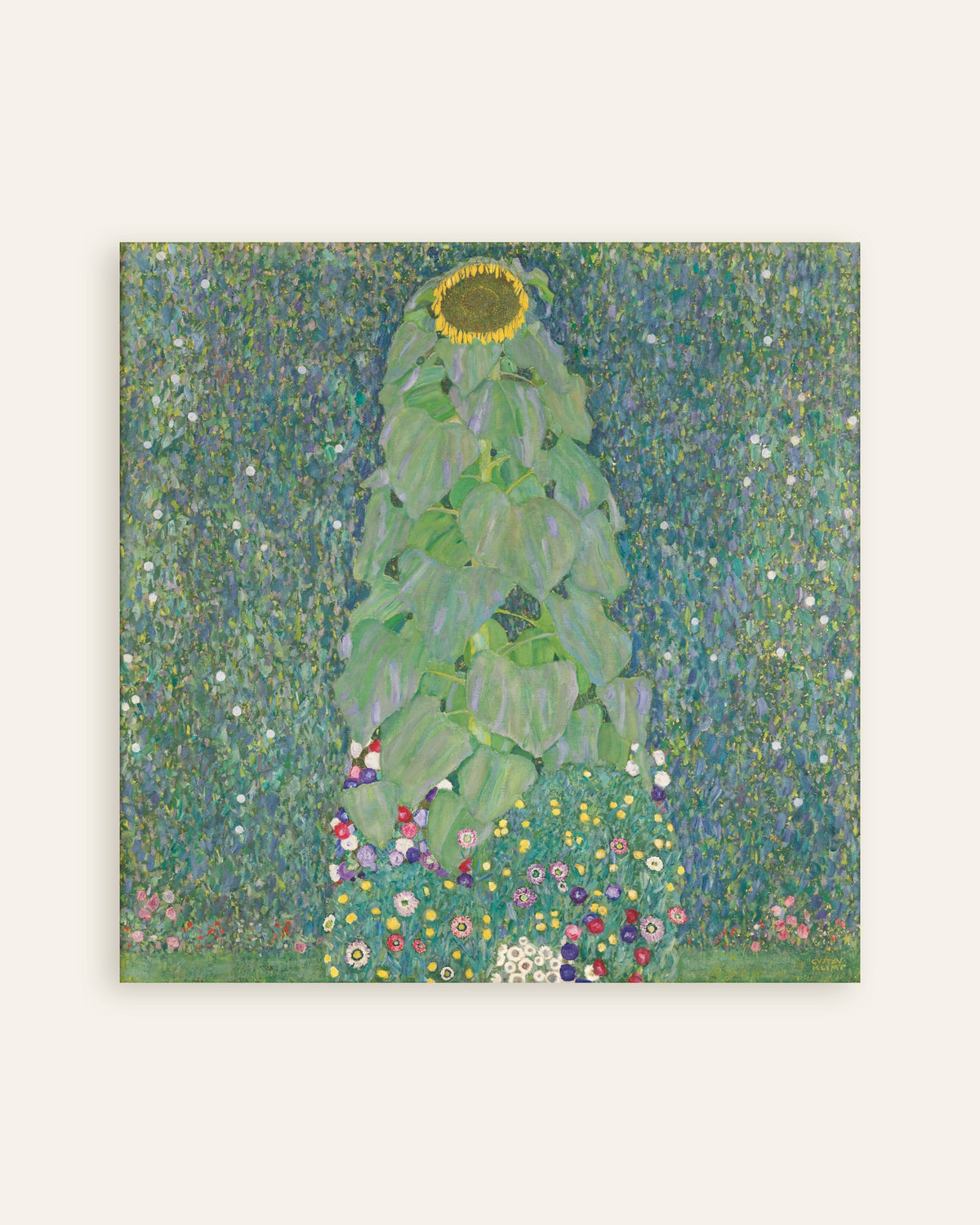 Plakat Solsikken (1907–1908) av Gustav Klimt, miniatyr