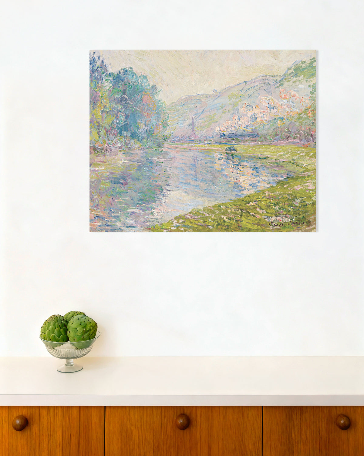 Poster of The Train at Jeufosse (1884) by Claude Monet