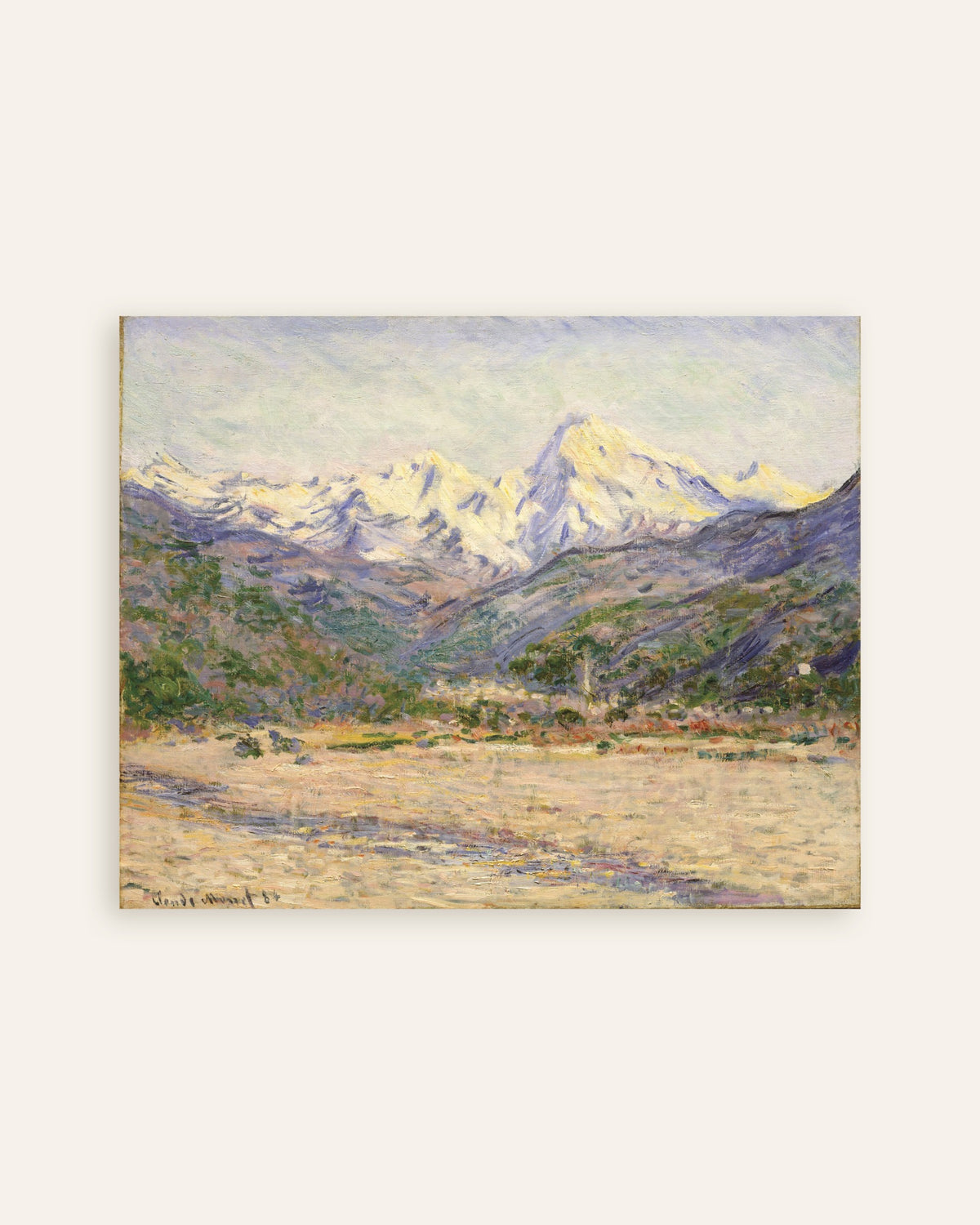 Plakat Nervia-dalen (1884) av Claude Monet, miniatyr