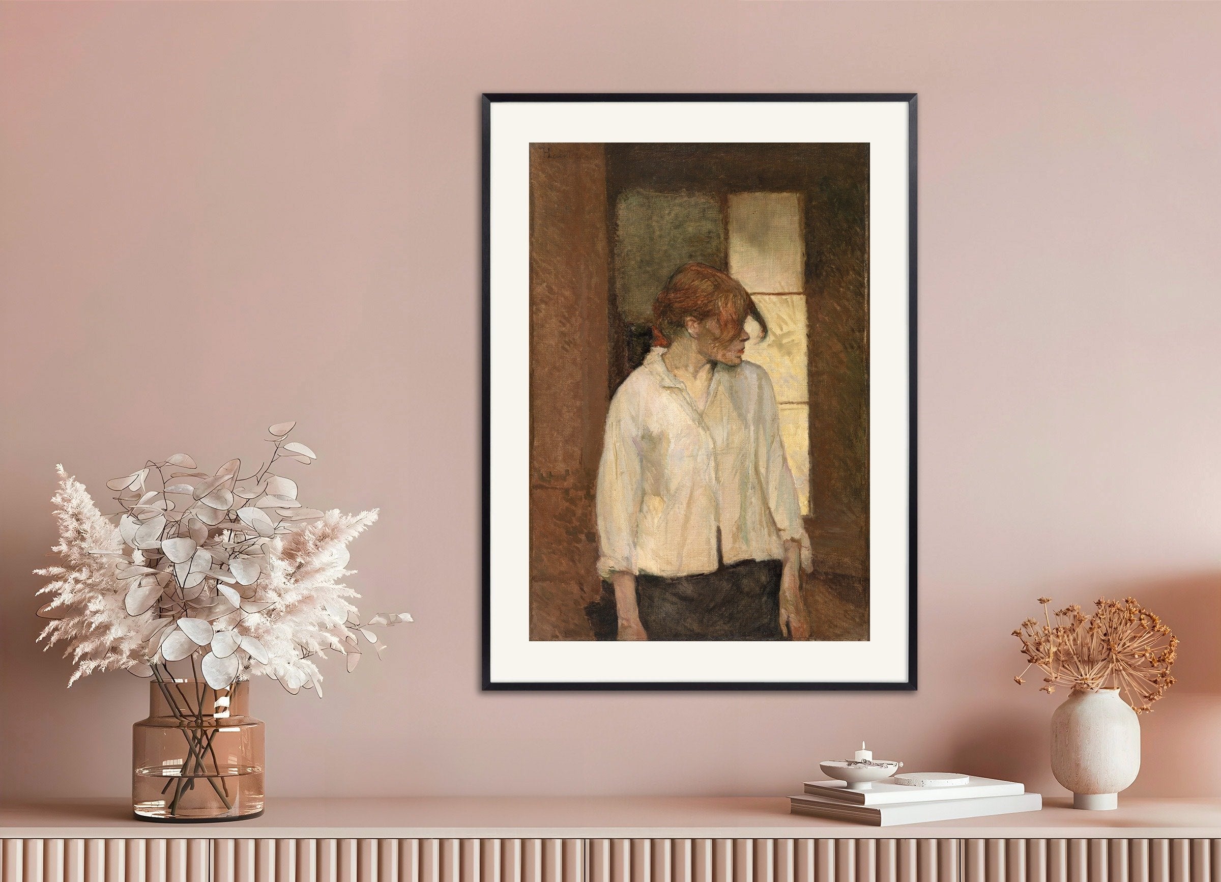 Poster of Toulouse lautrec, with metal frame