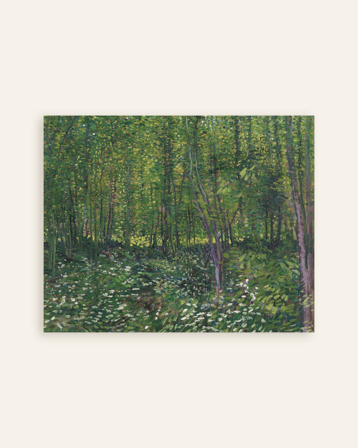 Poster of Trees and Undergrowth (1887) by Vincent van Gogh, thumbnail