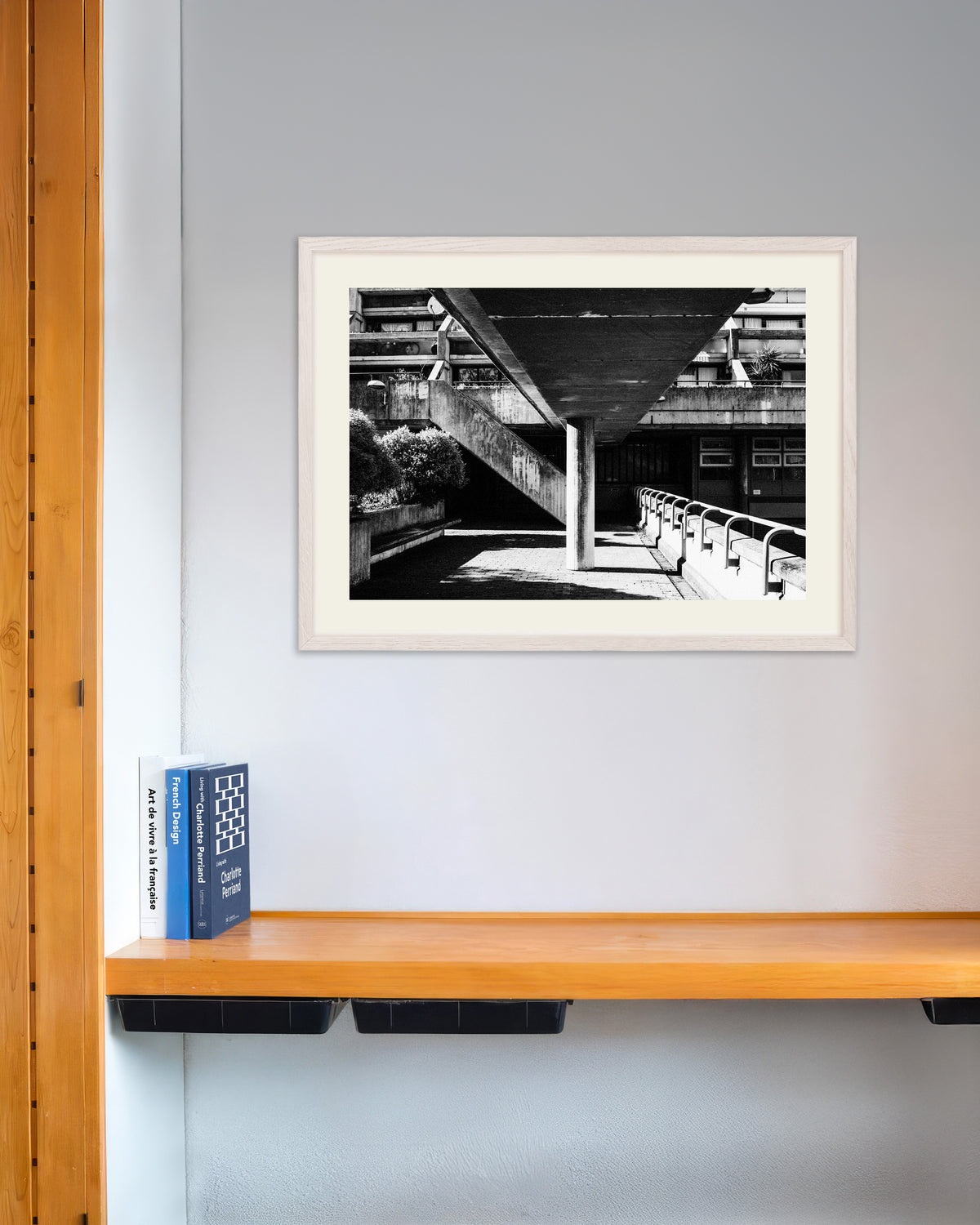 Poster of Under the Concrete Walkway, with white wooden frame