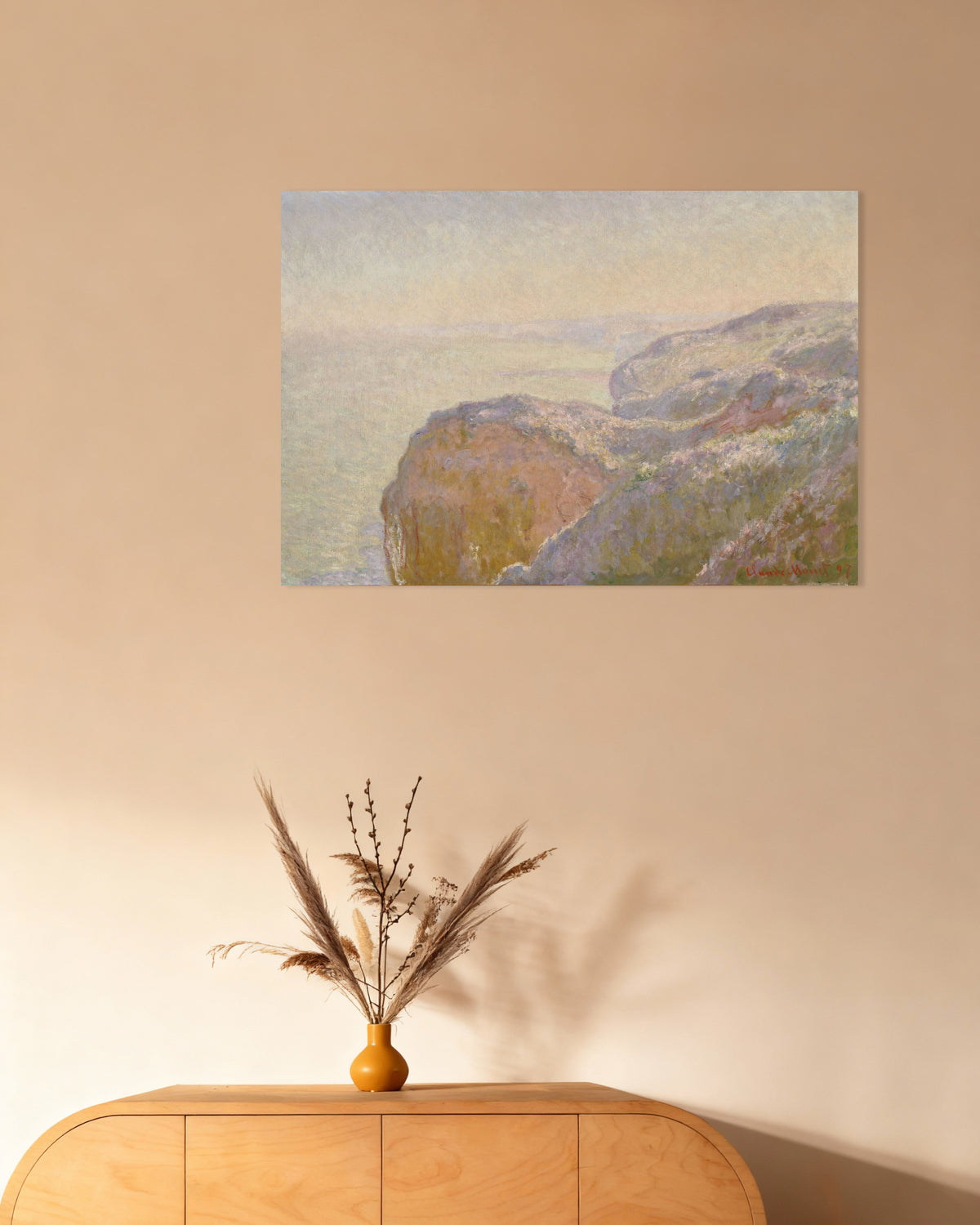 Plakat Val-Saint-Nicolas nær Dieppe, morgen (1897) av Claude Monet