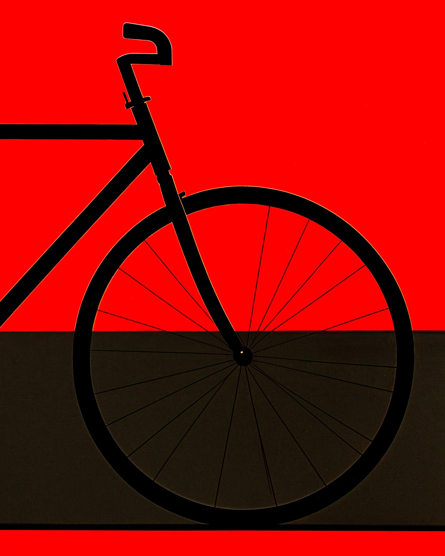 Geometric abstract art poster, bike - Poster