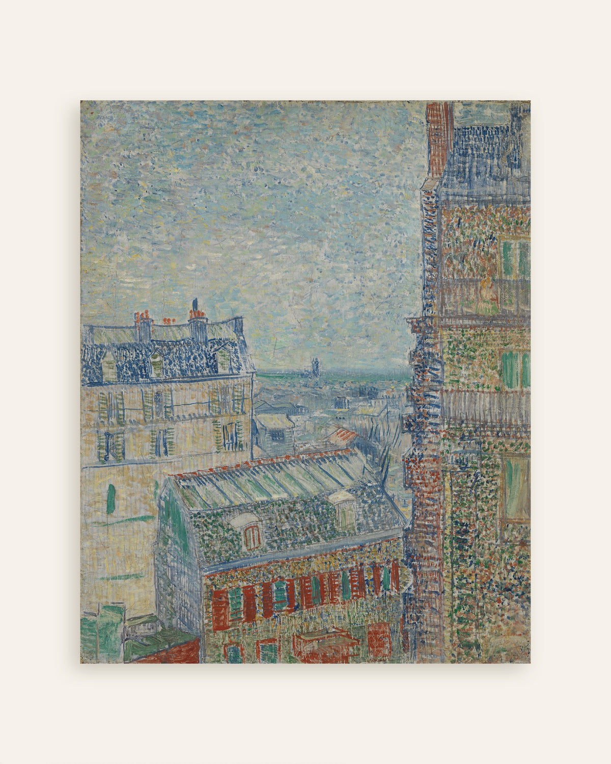Poster av Utsikt fra Theos leilighet (1887) av Vincent van Gogh, miniatyr