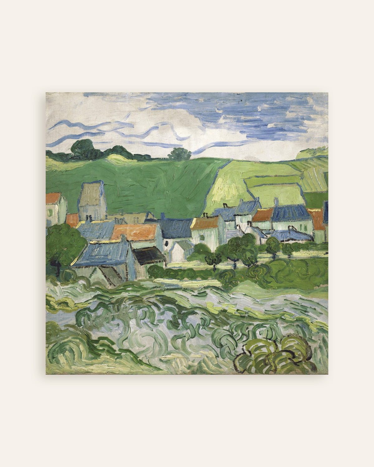 Poster av Utsikt over Auvers (1890) av Vincent van Gogh, miniatyrbilde