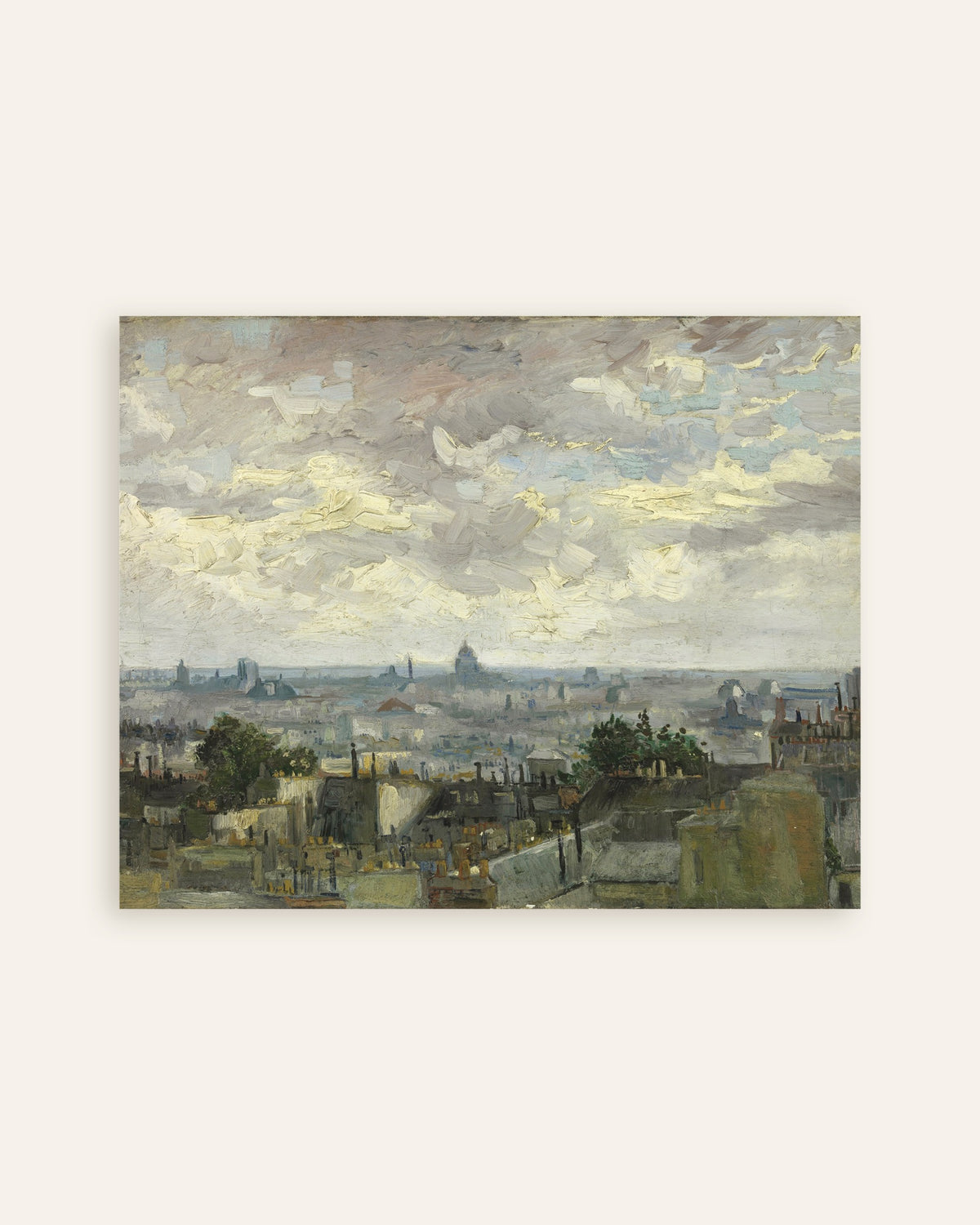 Poster av Utsikt over Paris (1886) av Vincent van Gogh, miniatyrbilde