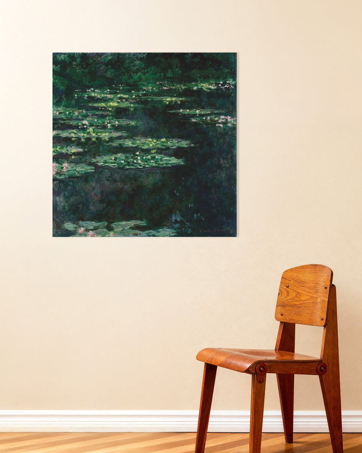 Plakat Vannliljer (1904) av Claude Monet