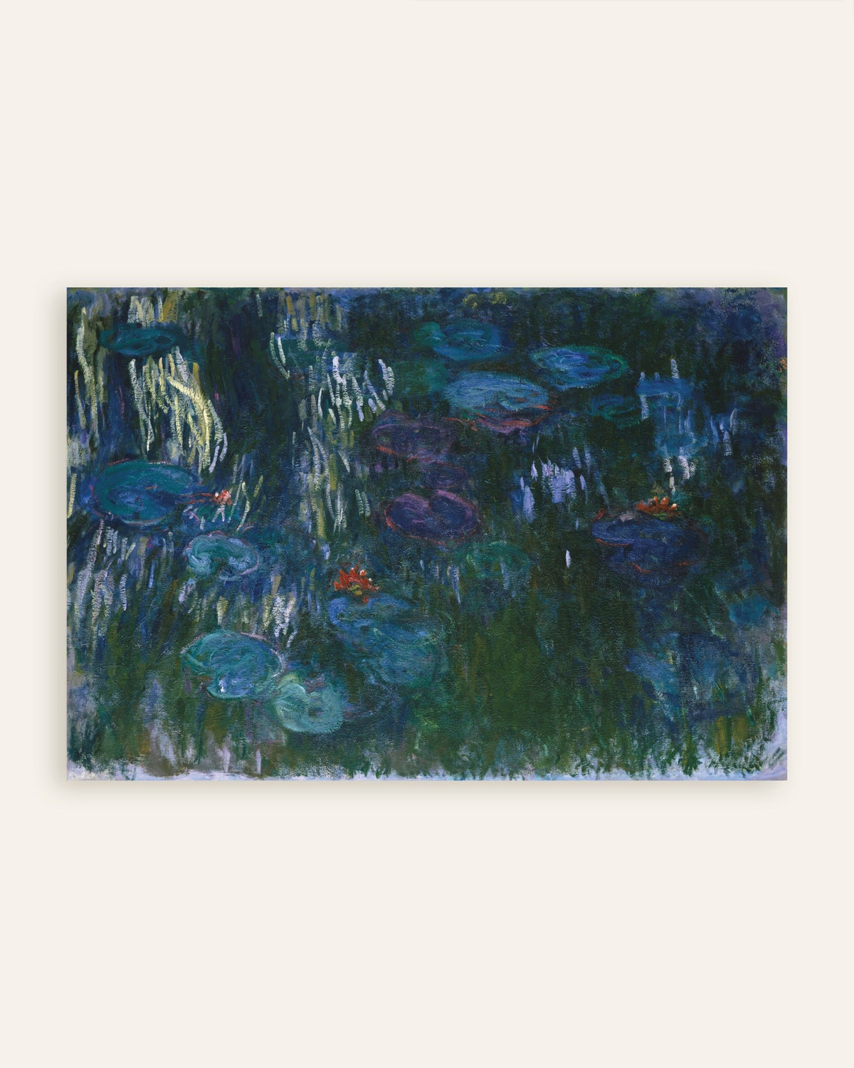 Plakat Vannliljer (1916–1919) av Claude Monet, miniatyr