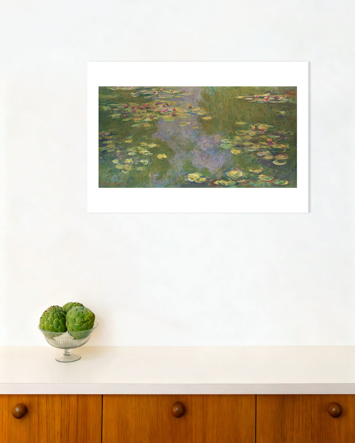 Plakat Vannliljer (1919) av Claude Monet