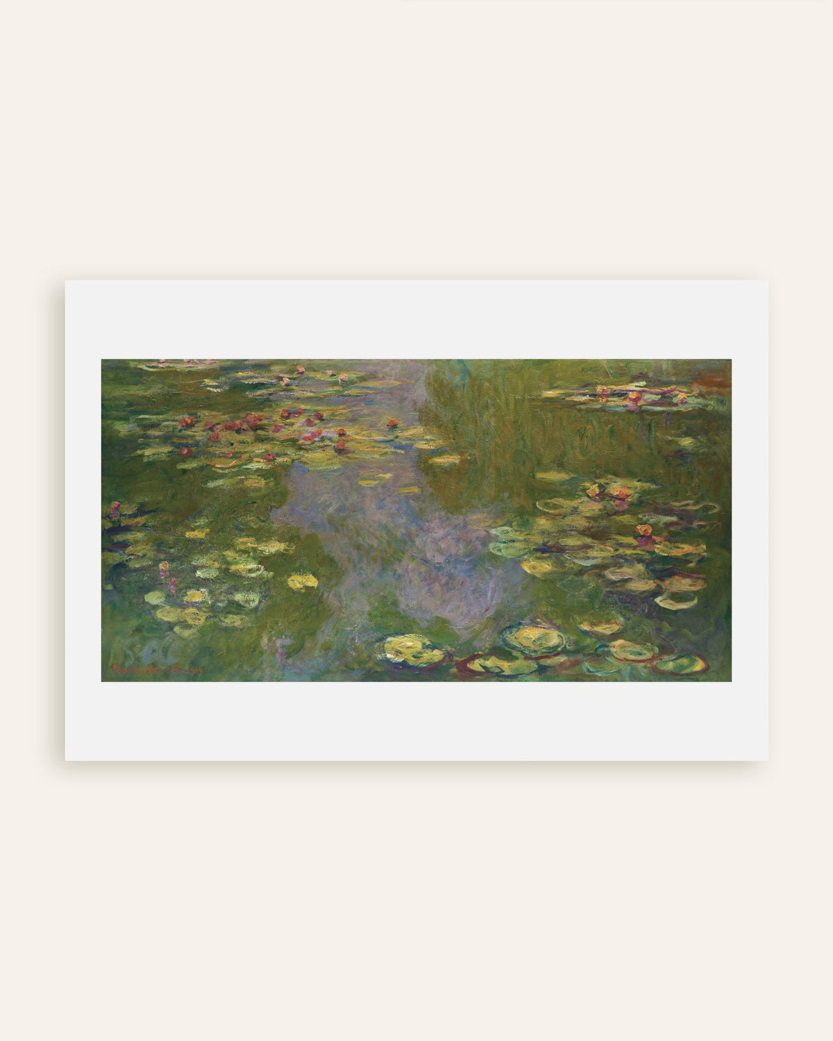 Plakat Vannliljer (1919) av Claude Monet, miniatyr