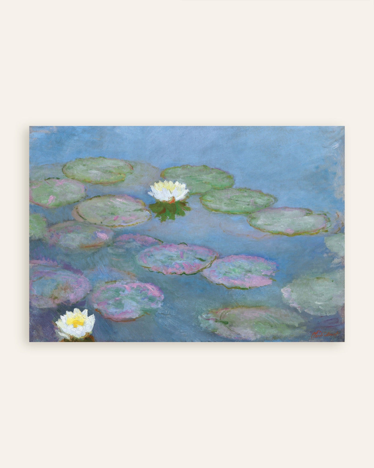 Plakat Vannliljer (ca. 1897–1899) av Claude Monet, miniatyr