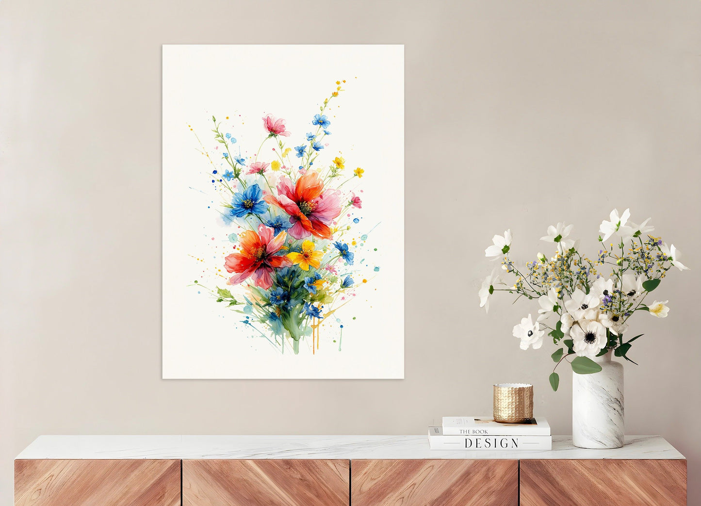 Poster of Watercolor flowers