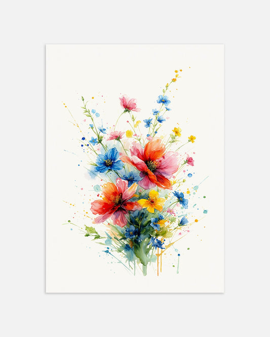 Poster of Watercolor flowers, thumbnail