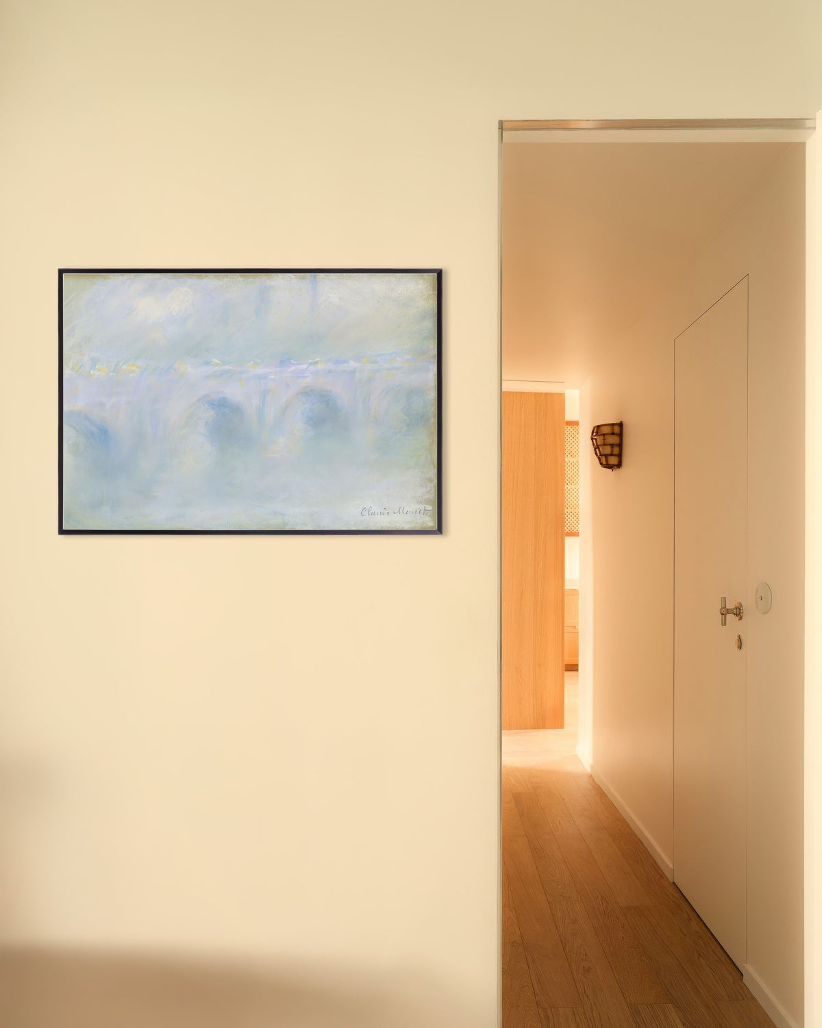 Plakat Waterloo Bridge (1901) av Claude Monet med metallramme