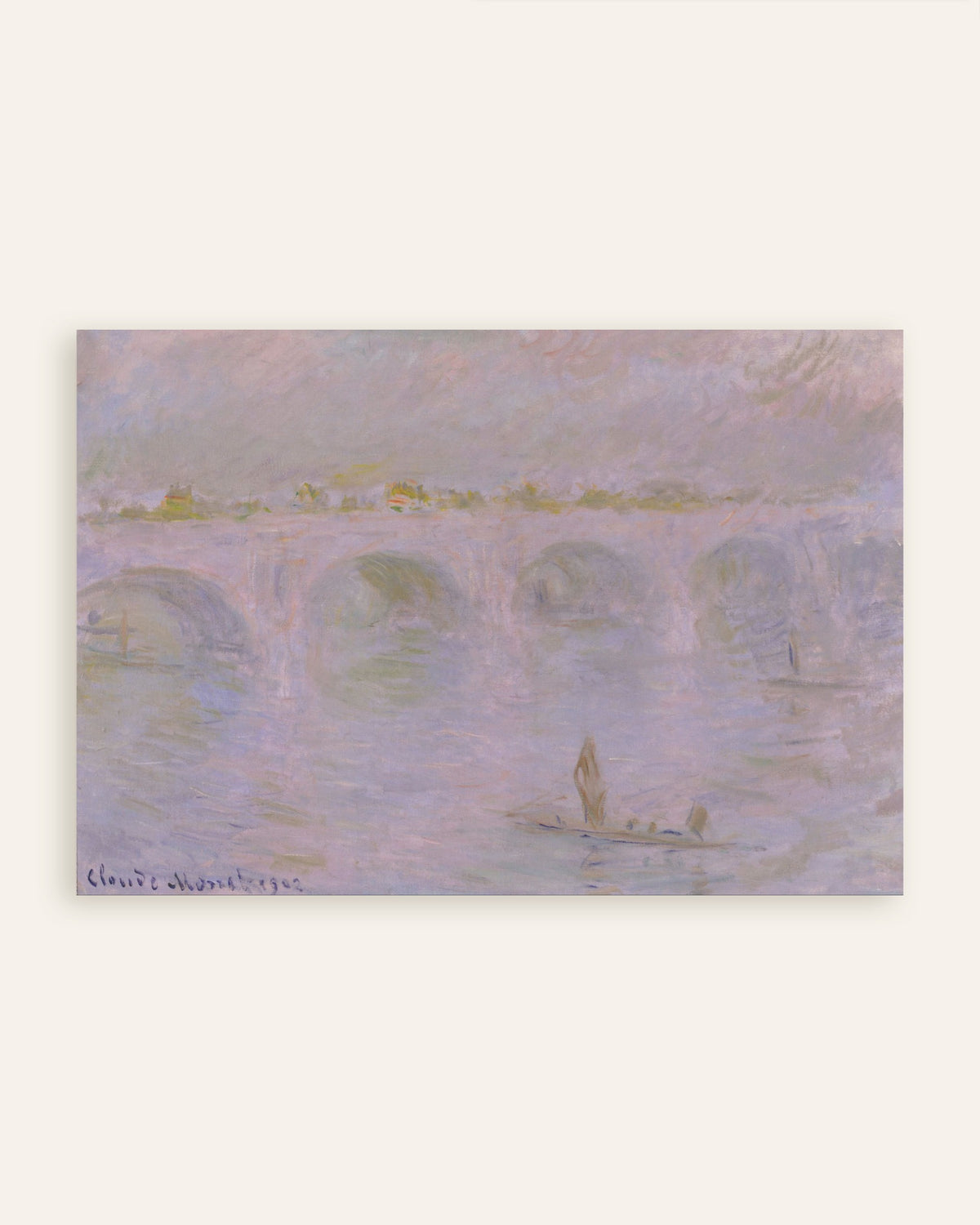 Plakat Waterloo Bridge, London (1902) av Claude Monet, miniatyr