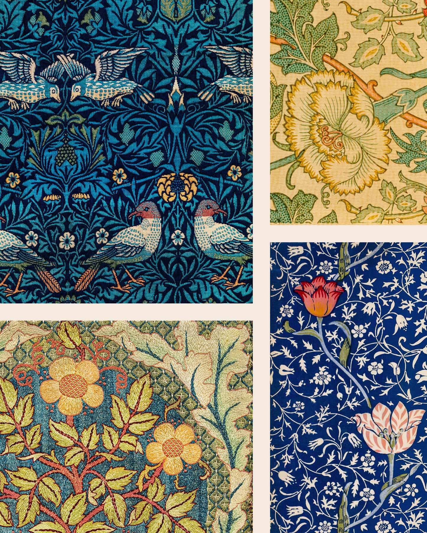 William Morris poster, floral mosaic