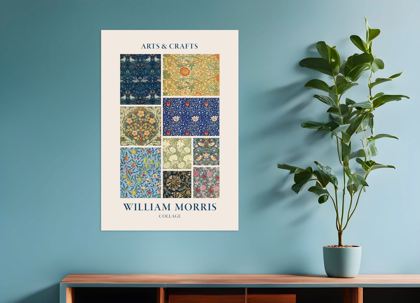 Poster of William Morris poster, floral mosaic