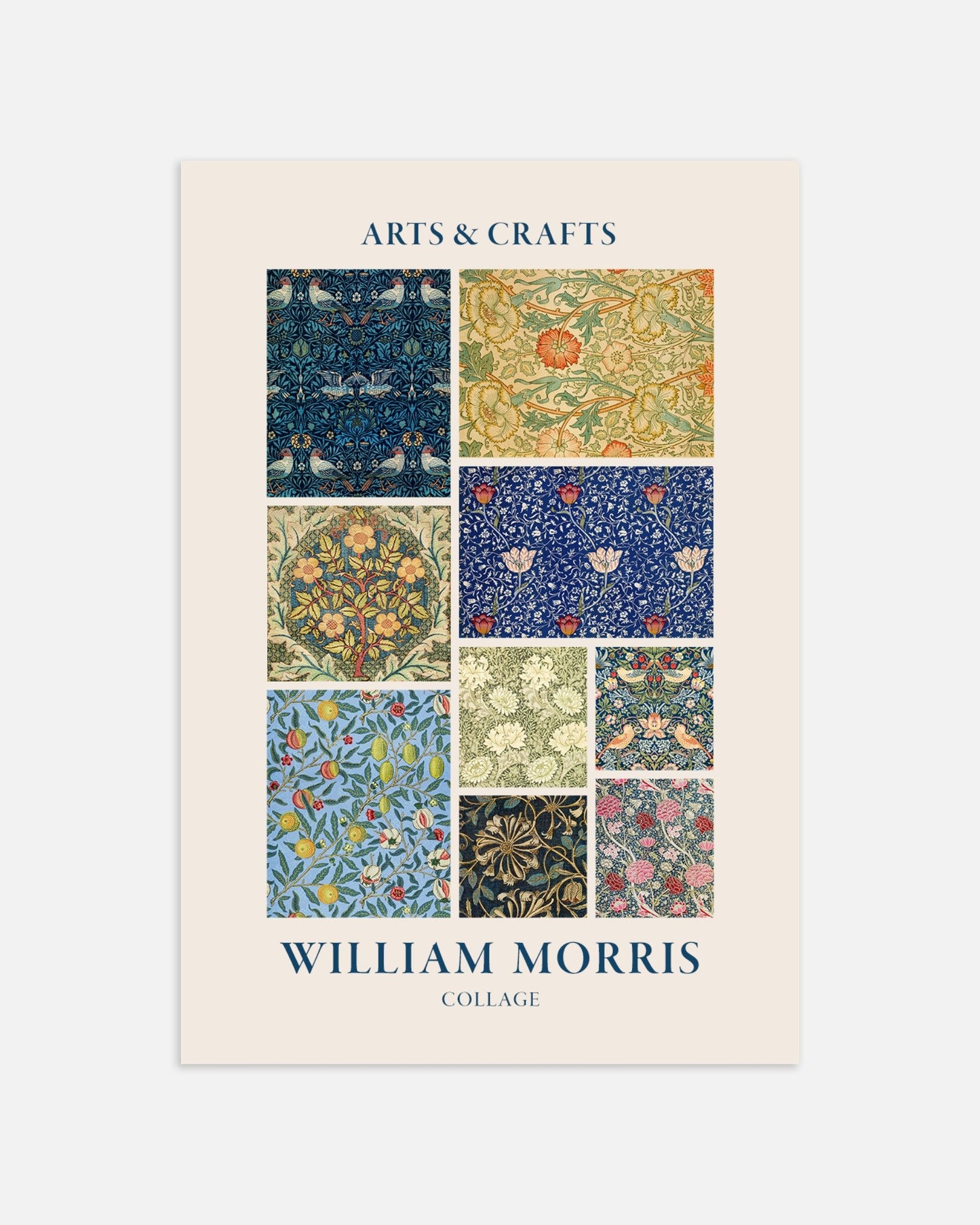 Poster of William Morris poster, floral mosaic, thumbnail