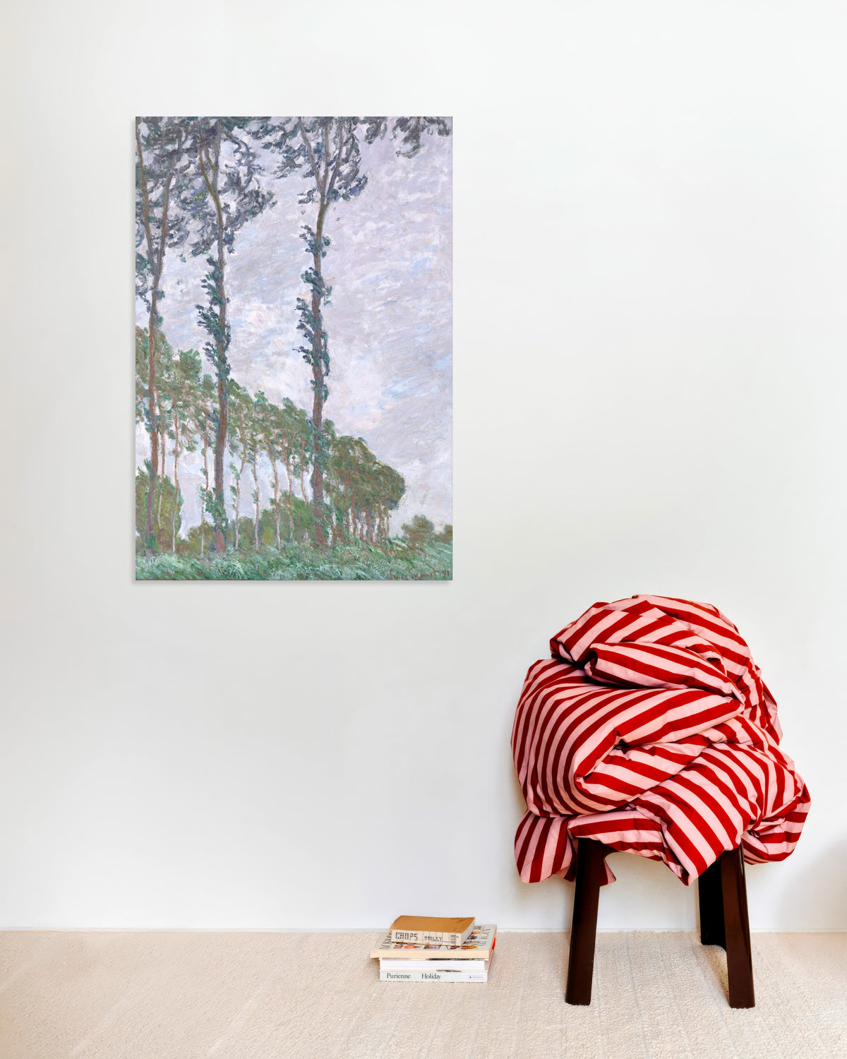 Plakat Popler, vindeffekt (1891) av Claude Monet