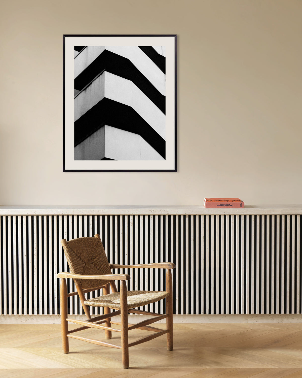 Poster of Zigzag Concrete Balconies, with metal frame