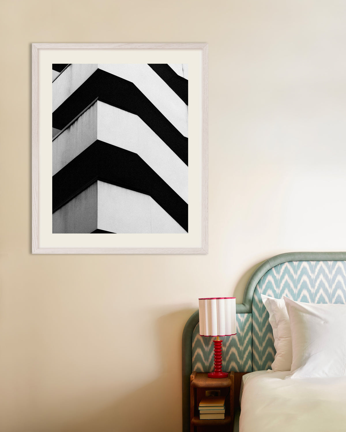 Poster of Zigzag Concrete Balconies, with white wooden frame